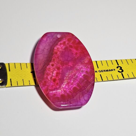*Sale* Rose Dragon Veins Agate Oval Holes Reiki Pendant Bead Stone - Picture 6 of 10
